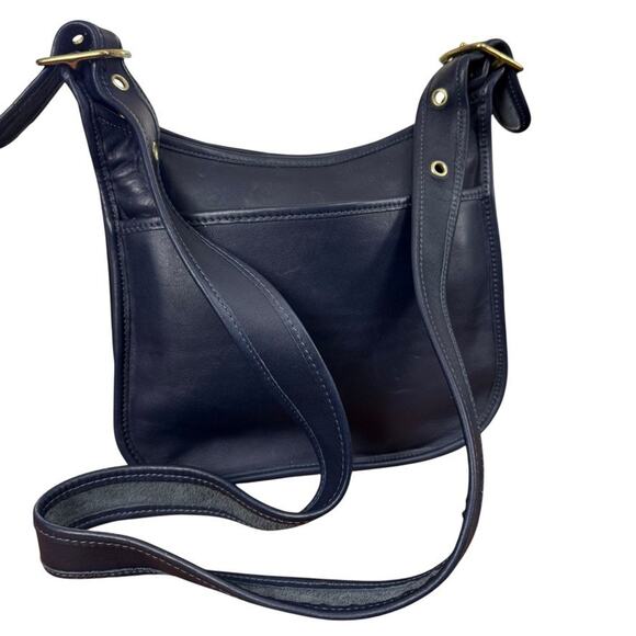 Coach 9966 Legacy Zip Leather Purse Crossbody Bag Shoulder Handbag Navy Blue - Picture 1 of 13